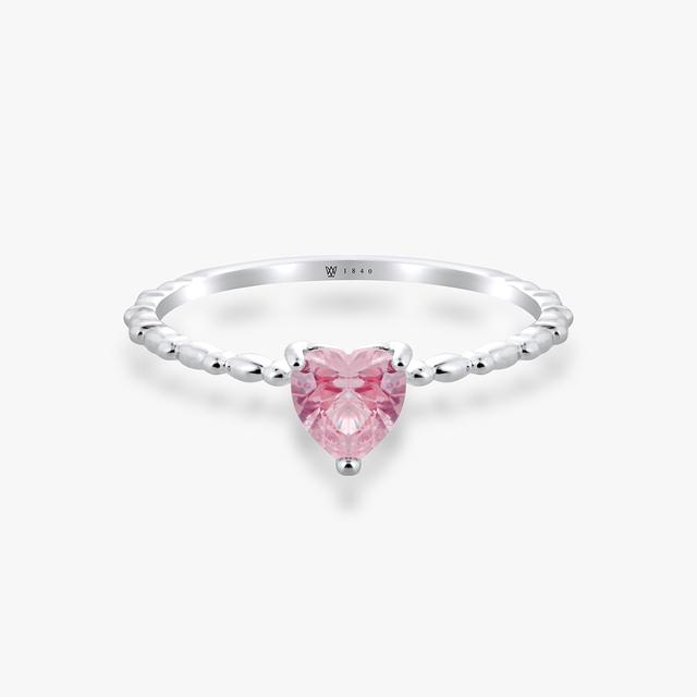 Pierścionek srebrny z sercem