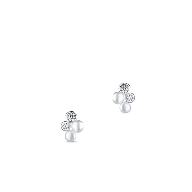 Kolczyki srebrne z perłami