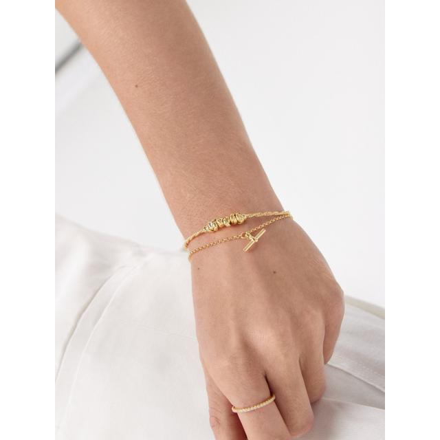 Bransoleta srebrna pozłacana