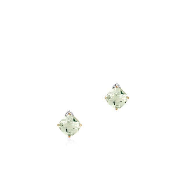 Kolczyki złote z ametystami i białymi topazami