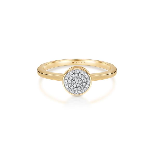 Pierścionek złoty z diamentami