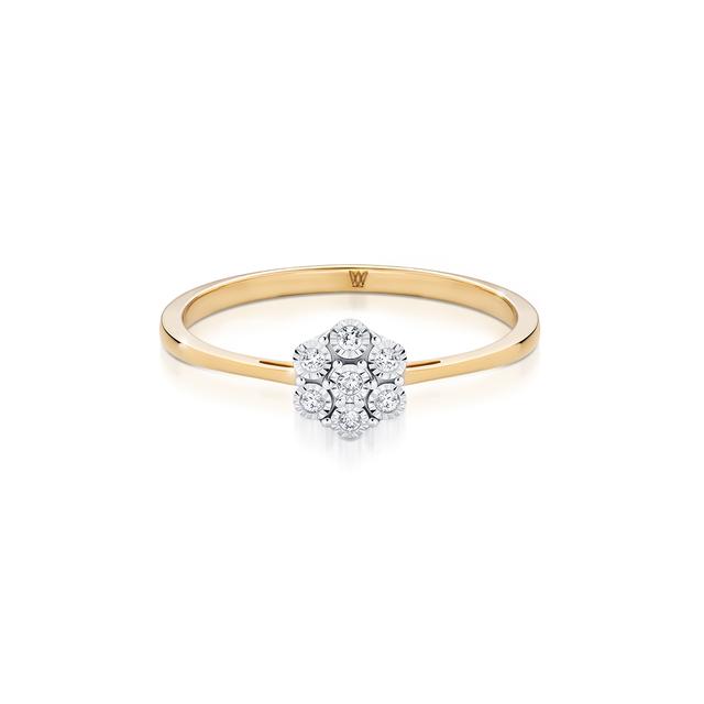 Pierścionek złoty z diamentami