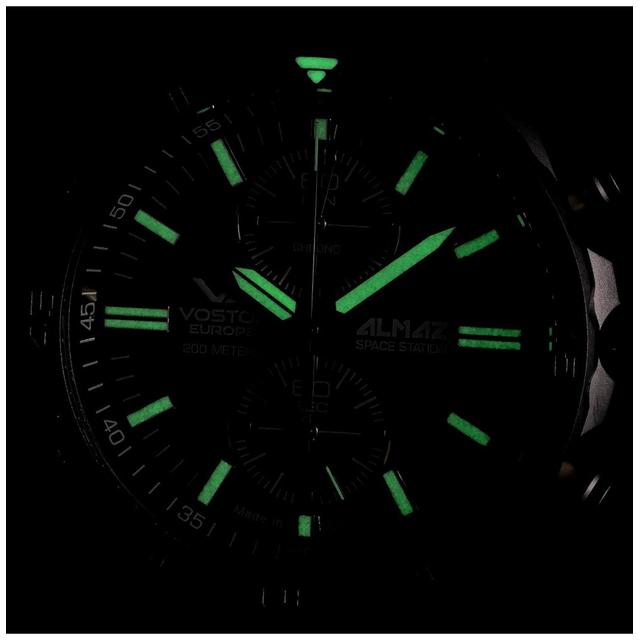 ZEGAREK VOSTOK EUROPE ALMAZ SPACE STATION CHRONO TITAN