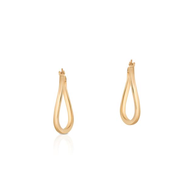 Kolczyki srebrne pozłacane krople