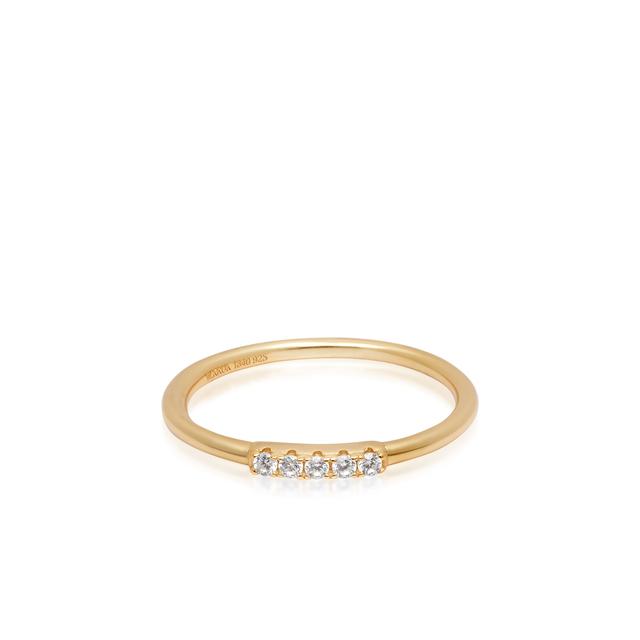 Pierścionek srebrny pozłacany z cyrkoniami