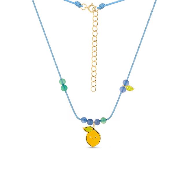 Naszyjnik sznurkowy z motywem cytrynki