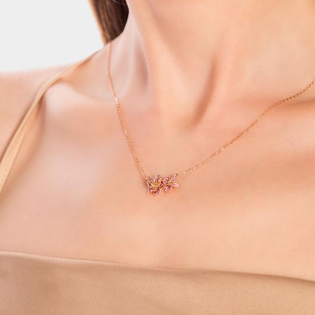 Naszyjnik różowe złoto Kwiaty Nocy