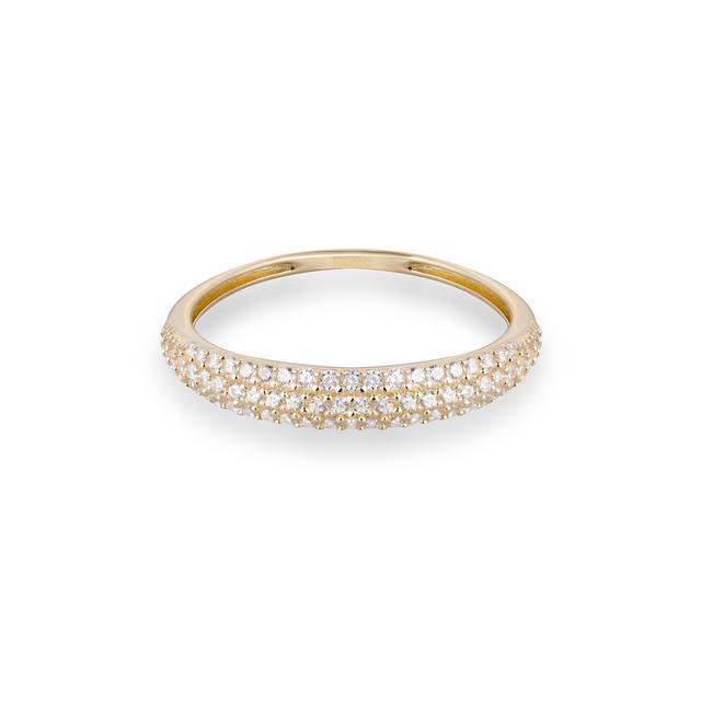 Pierścionek złoty z cyrkoniami