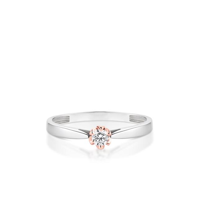 Pierścionek zaręczynowy złoty Romantyczny