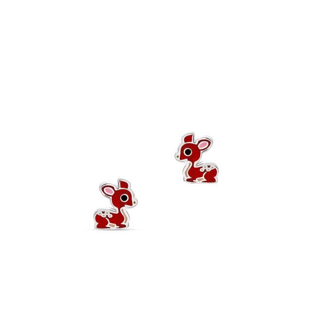 Kolczyki srebrne z kolorową emalią