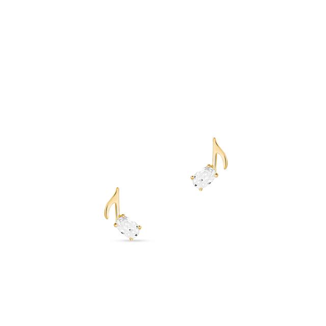 Kolczyki złote nutki