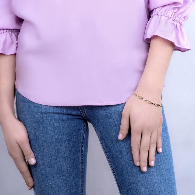 Bransoleta złota bicolor