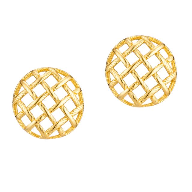 Okrągłe kolczyki ażurowe Basics