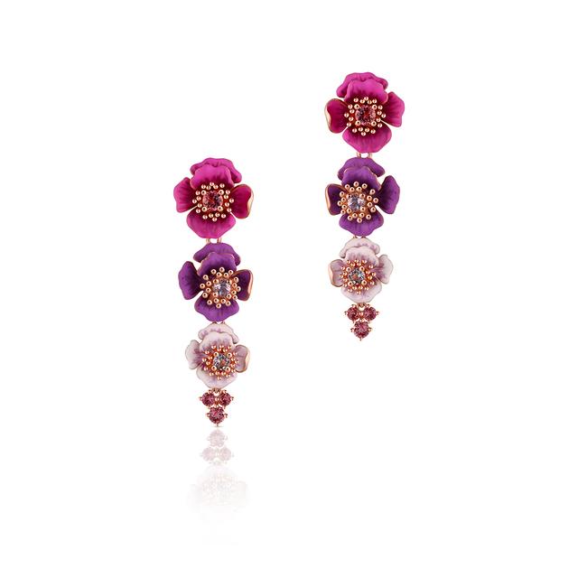 Kolczyki złote Kwiaty Nocy