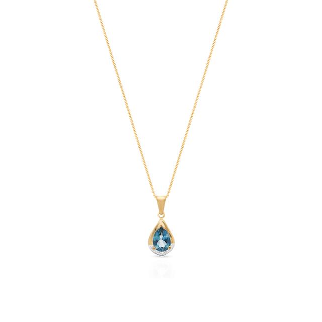 Wisiorek złoty bicolor topaz