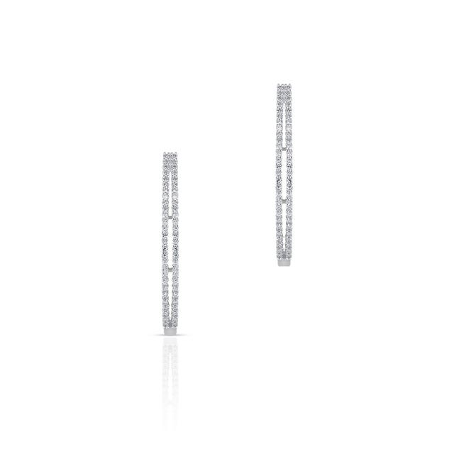 Kolczyki białe złoto z diamentami