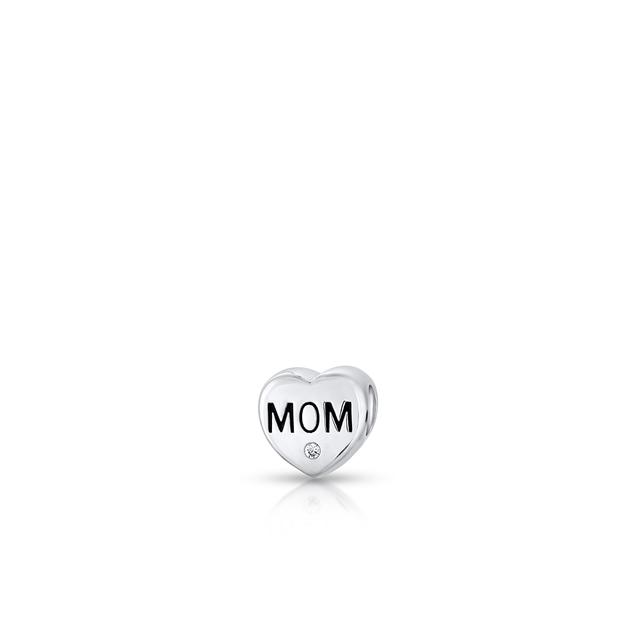 Zawieszka srebrna z napisem Mom Lovely Beads