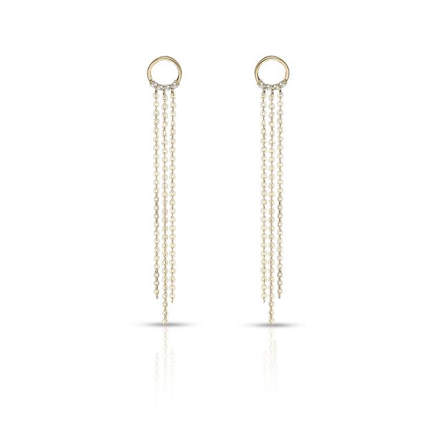 Kolczyki złote z cyrkoniami