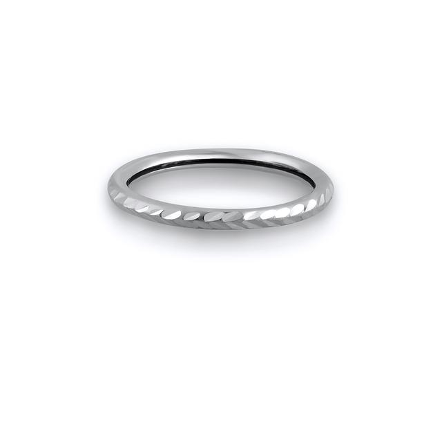 Pierścionek białe złoto basic