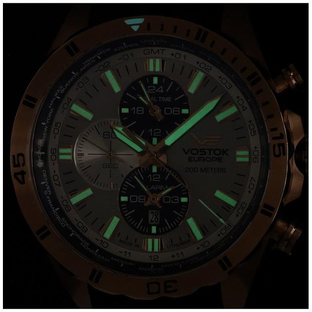 ZEGAREK VOSTOK EUROPE ALMAZ SPACE STATION DUAL TIME