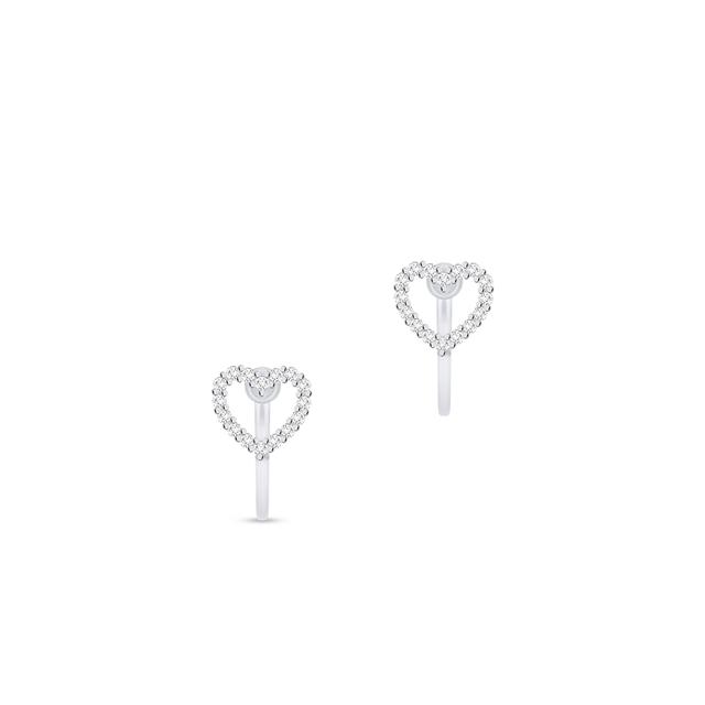 Klipsy srebrne serduszka