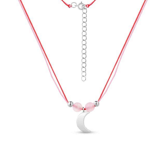 Naszyjnik srebrny z motywem księżyca