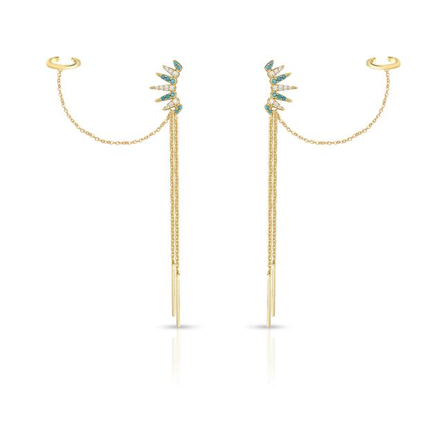 Kolczyki srebrne pozłacane Laguna