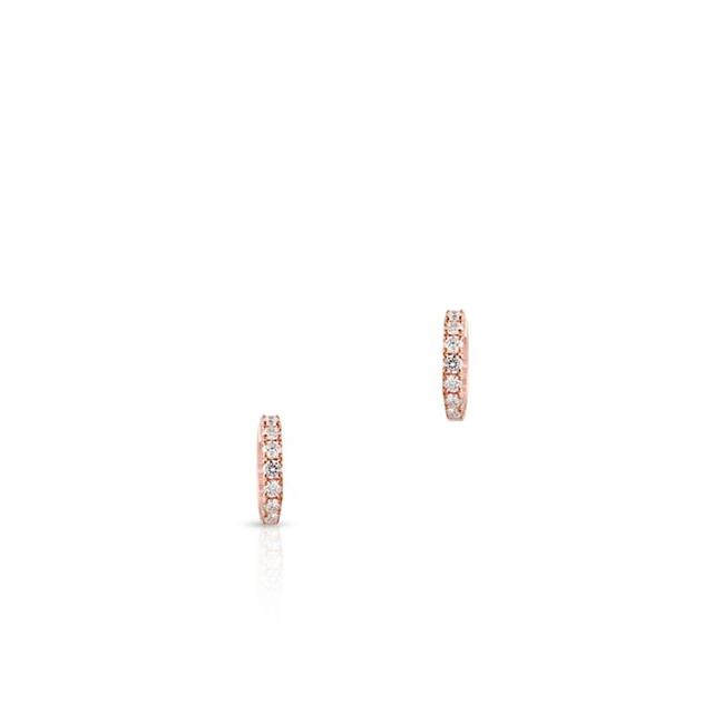 Kolczyki różowe złoto z diamentami