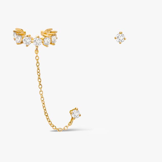 Kolczyki srebrne asymetryczne