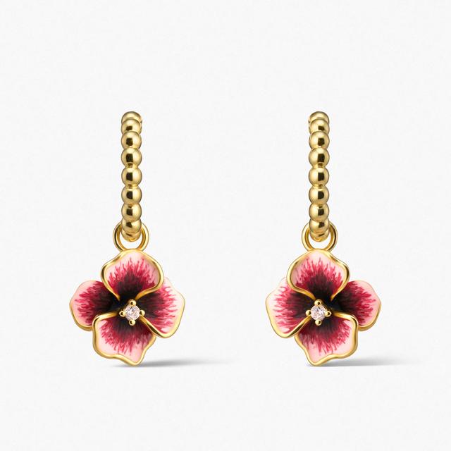 Kolczyki srebrne Kwiaty Nocy Bratki