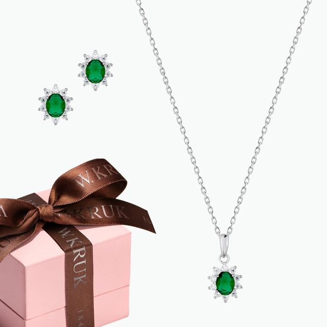 KOMPLET BŁYSZCZĄCA ZIELEŃ