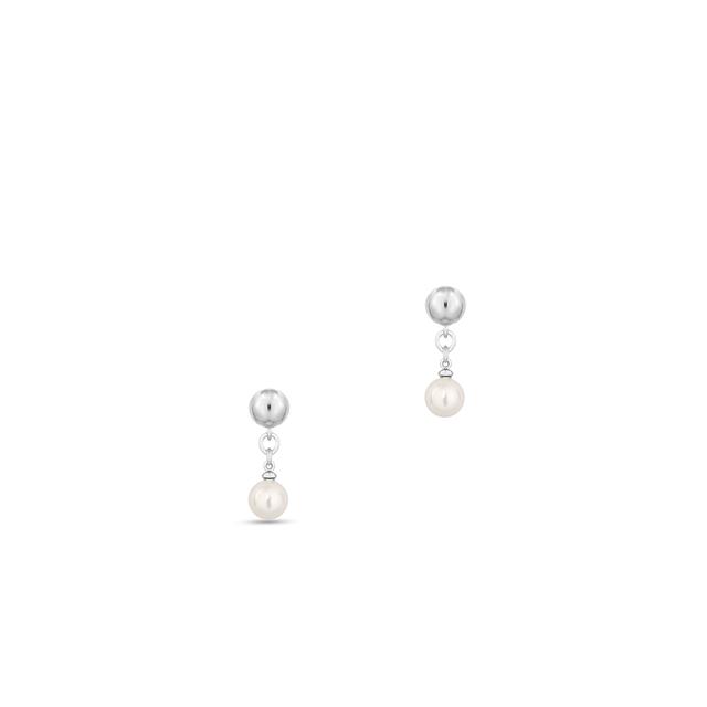 Kolczyki srebrne z perłami