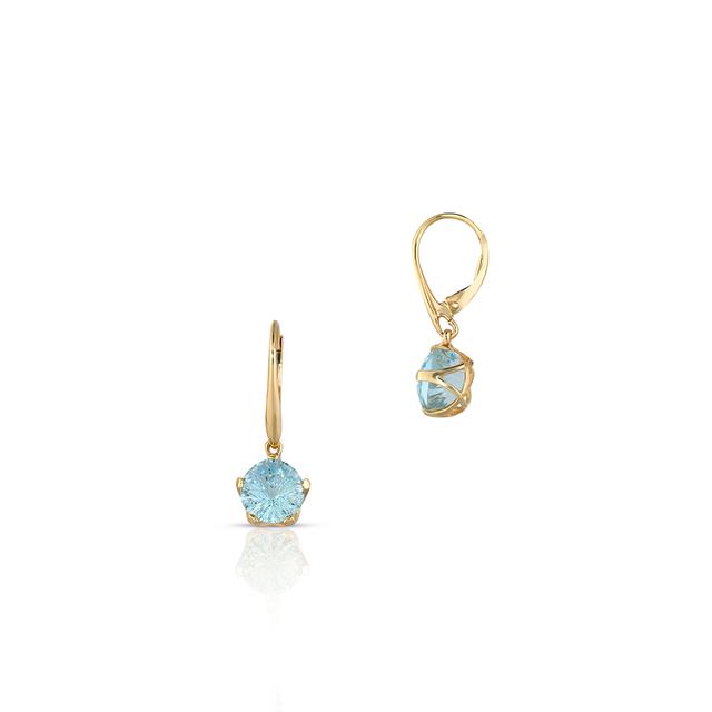 Kolczyki złote z topazem