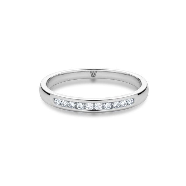 Pierścionek białe złoto z diamentami