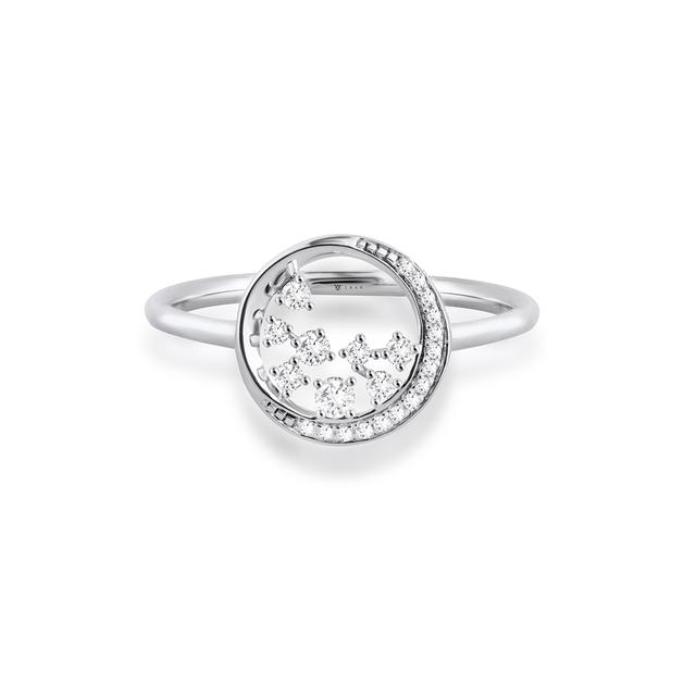 Pierścionek złoty z diamentami Galaktyka