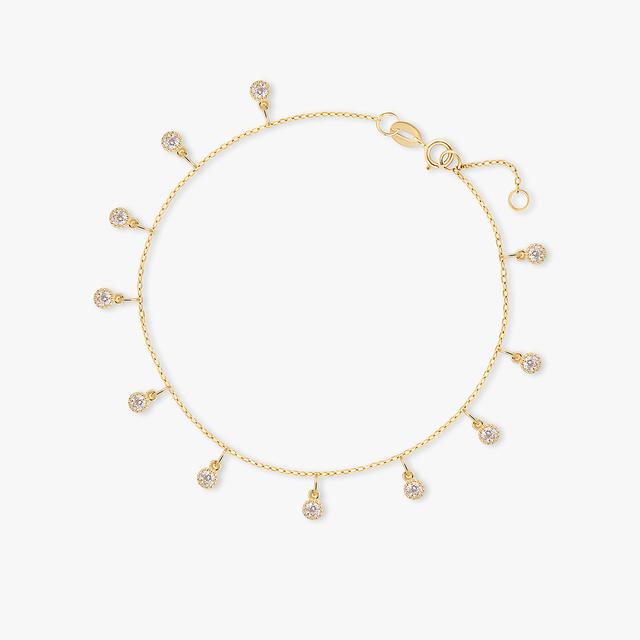 Bransoleta złota z cyrkoniami