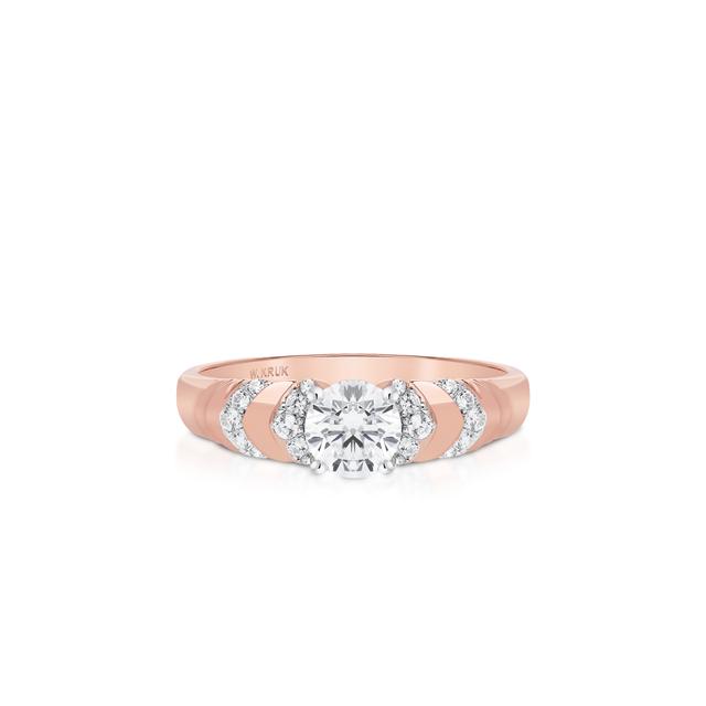 Pierścionek srebrny pozłacany z cyrkoniami