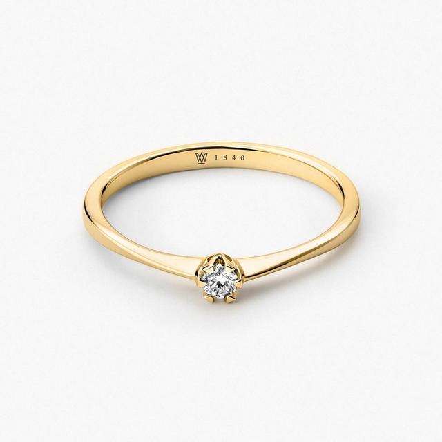Pierścionek zaręczynowy złoty Jedyny
