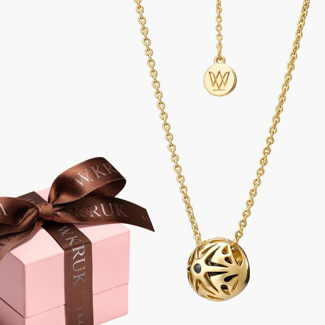 Naszyjnik srebrny z czarną cyrkonią i diamentem