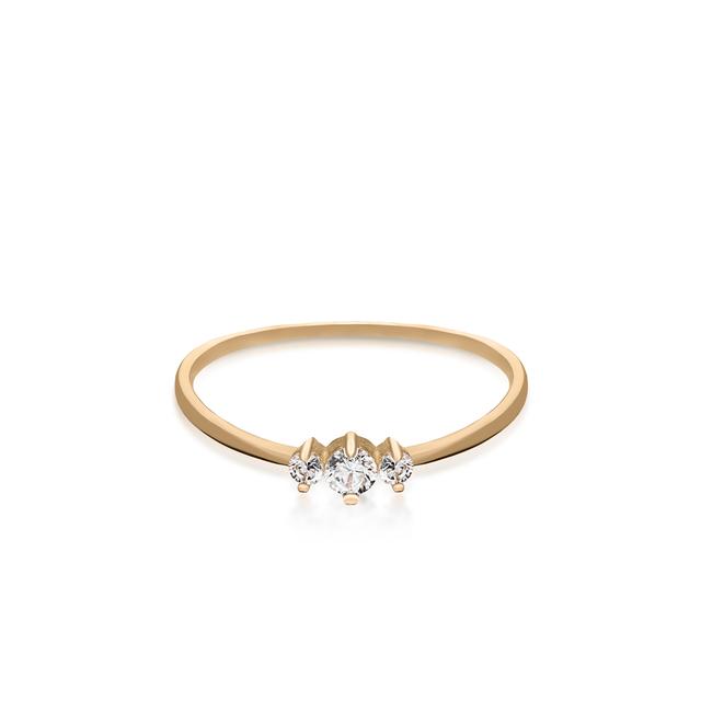 Pierścionek złoty z cyrkoniami