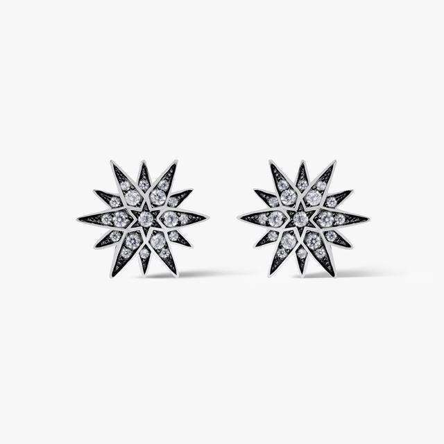 Kolczyki srebrne Royal Star