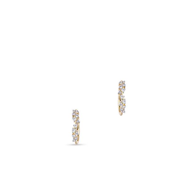 Kolczyki złote z diamentami Galaktyka