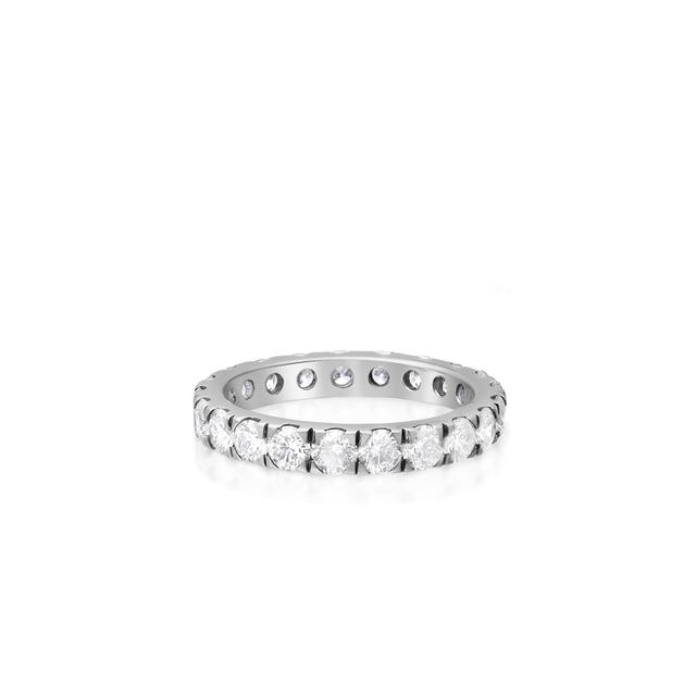 Pierścionek białe złoto z brylantami