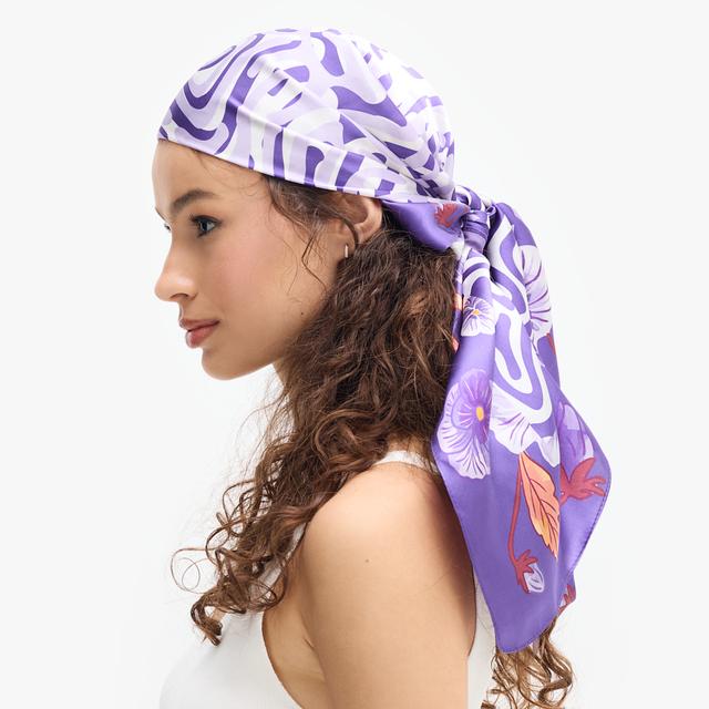 Chusta jedwabna Kwiaty Nocy Bratki