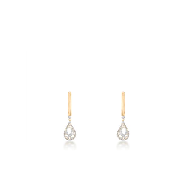 Kolczyki złote bicolor z brylantami