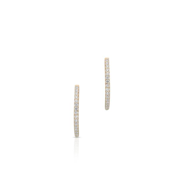 Kolczyki srebrne pozłacane z cyrkoniami