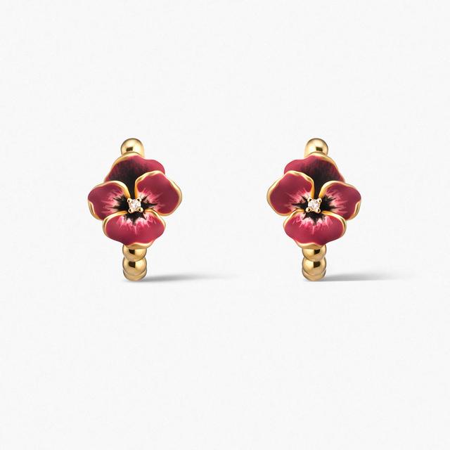 Kolczyki srebrne Kwiaty Nocy Bratki