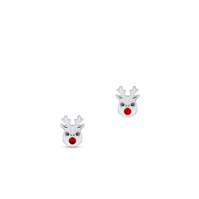 Kolczyki srebrne reniferki