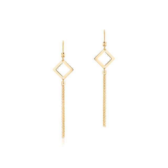 Kolczyki złote romby