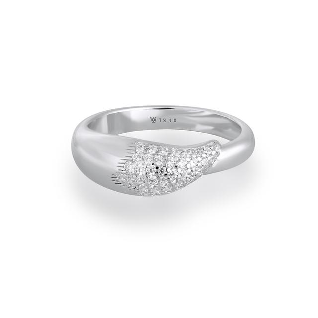 Pierścionek srebrny z cyrkoniami